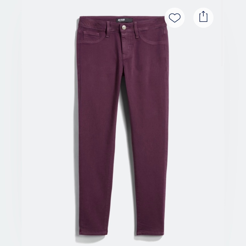 Just Black Women's Deep Purple Skinny Jeans